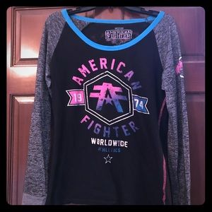 Women’s American Fighter long sleeve t-shirt.